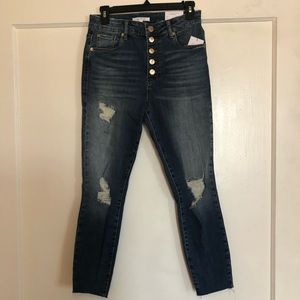 STS Blue High Rise Crop Skinny Size 27